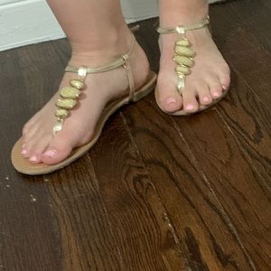 Gold sandals